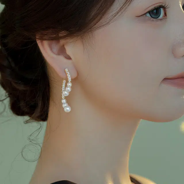 伊灿 韩国小众设计高级感 仿珍珠 耳环 女款