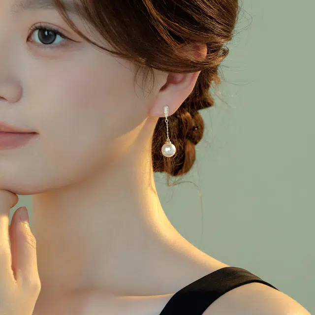 伊灿 韩国流苏小众设计高级感 仿珍珠 耳环 女款