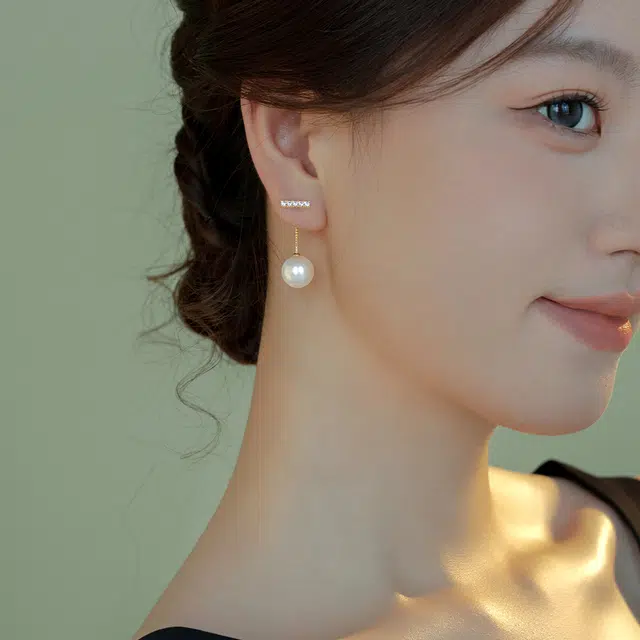 伊灿 韩国长款流苏小众设计高级感耳坠 仿珍珠 耳环 女款