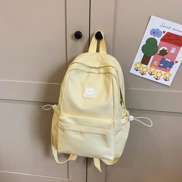 凡思曼 百搭韩版纯色 尼龙 书包背包双肩包 女款 多色