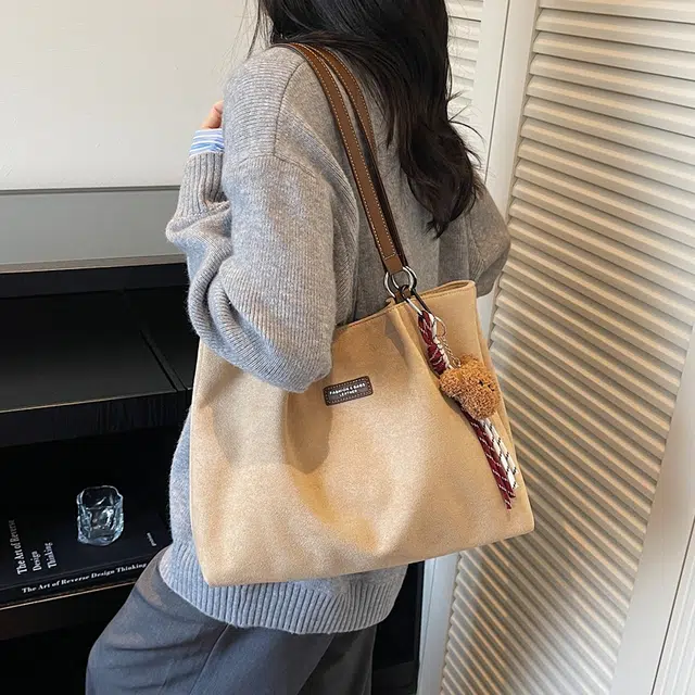 凡思曼 慵懒风复古时尚通勤高级感 麂皮绒 托特包单肩包 常规 女款 多色