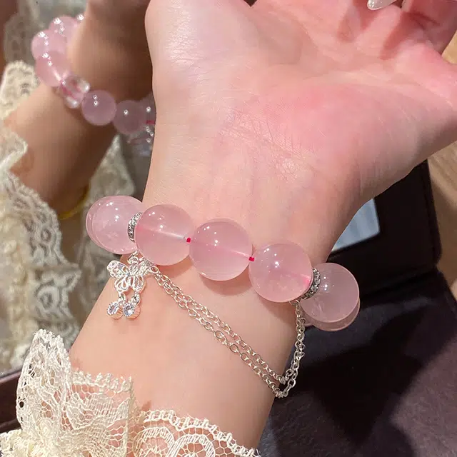 中鑫珠宝 悦动巴西芙蓉石 蝴蝶流苏 水晶 手串 女款