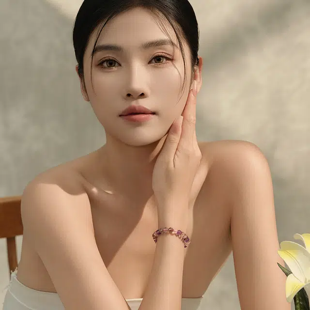 中鑫珠宝 超七种  巴西紫 超级 梦幻 水晶 手串 女款