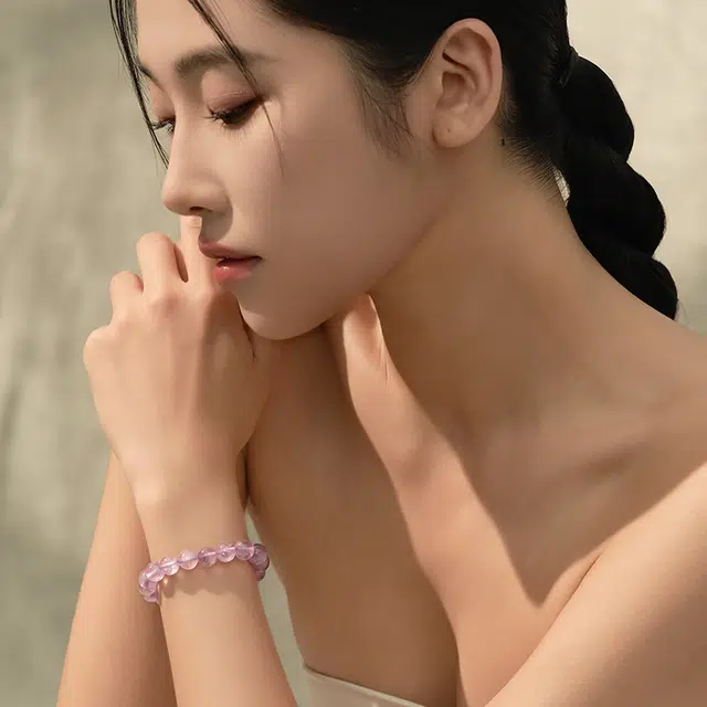 中鑫珠宝 薰衣草梦幻浪漫紫晶 招财好运 首饰 水晶 手串 女款