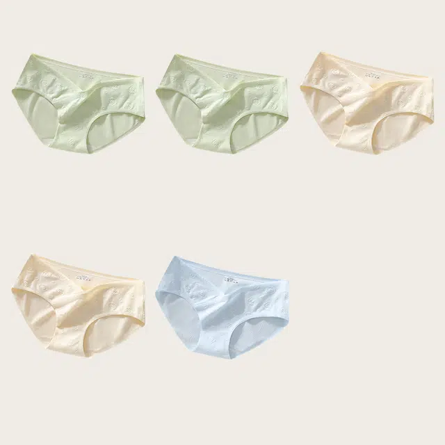 轻迎 孕妇低腰托腹无痕大码怀孕早中晚期薄款夏季内裤 女款 组合装
