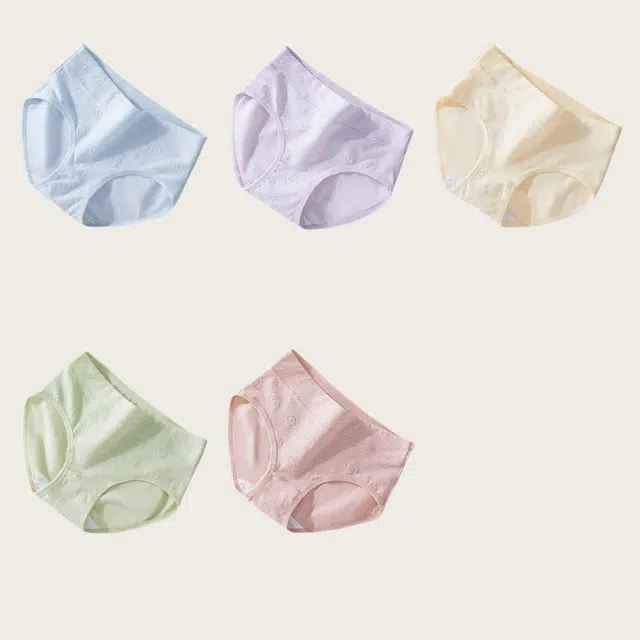 轻迎 抗菌裆无痕收腹大码透气三角薄款内裤 女款 组合装