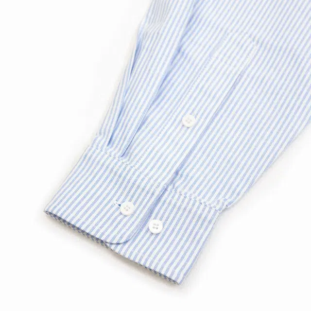 Vandy The Pink Striped Flower Button Up