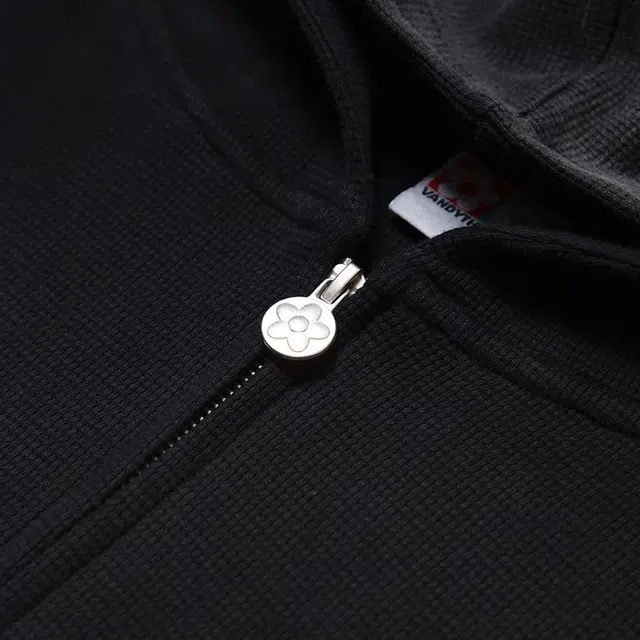 Vandy The Pink Studded Thermal Zip Up Hoodie