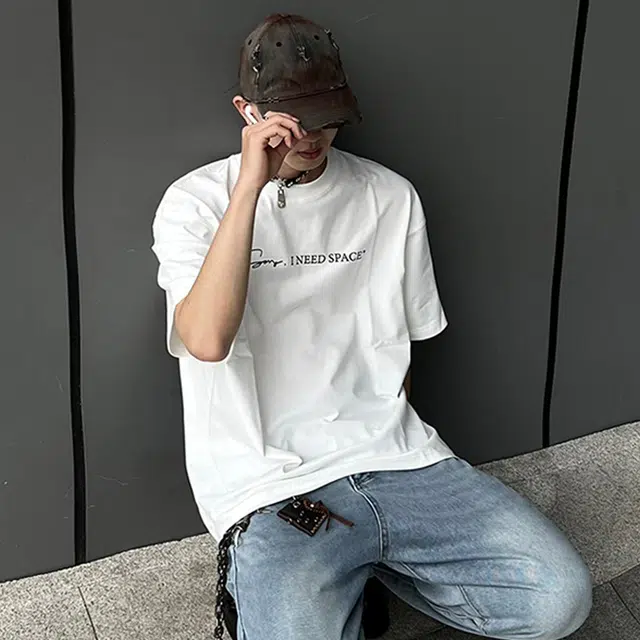 普鲁士多特蒙德 美式复古水洗高街纯色无性别主义宽松微喇直筒中腰休闲百搭舒适长裤牛仔裤 男女同款