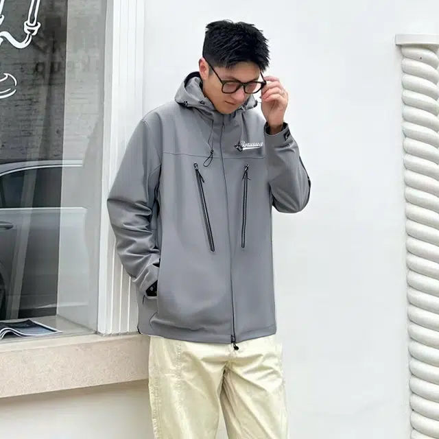 普鲁士多特蒙德  多口袋防泼水拉链宽松休闲  山地多用途徒步旅行户外远足 速干防水防风冲锋衣 男女同款