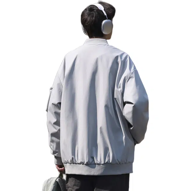 普鲁士多特蒙德 美式高街复古户外机能风百搭棒球领休闲潮流工装宽松日常拉链夹克外套 男女同款