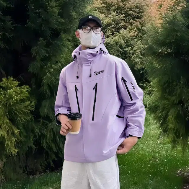 普鲁士多特蒙德  多口袋防泼水拉链宽松休闲  山地多用途徒步旅行户外远足 速干防水防风冲锋衣 男女同款