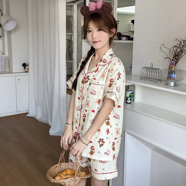 侘町 纯棉亲肤棉纱卡通柔软透气睡衣礼盒 女款 图片色