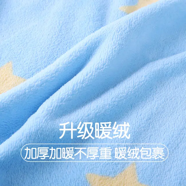 侘町 笨笨大象蓝分体卡通柔软透气亲肤长袖长裤睡衣套装 女款 蓝色