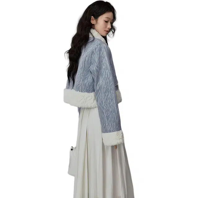 邓大喵 小香风羊羔毛绒秋冬机车服高级感小个子皮毛一体外套 女款