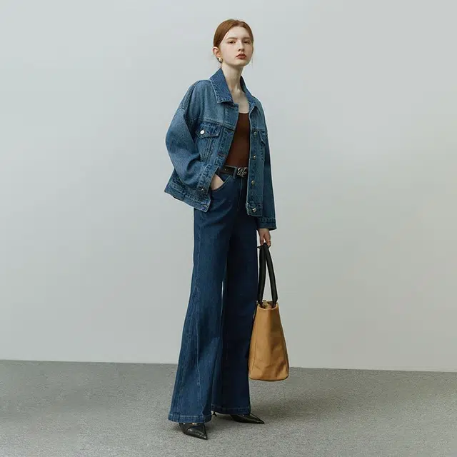邓大喵 时尚气质春秋季时髦廓形百搭显瘦夹克潮流上衣牛仔外套 女款