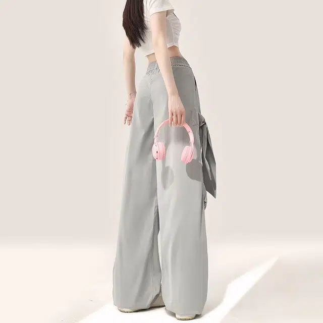 邓大喵 蝴蝶结通勤简约工装裤 女款