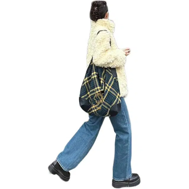 邓大喵 冬季羊羔长款外套加厚牛角扣保暖上衣毛毛大衣环保女皮草 女款