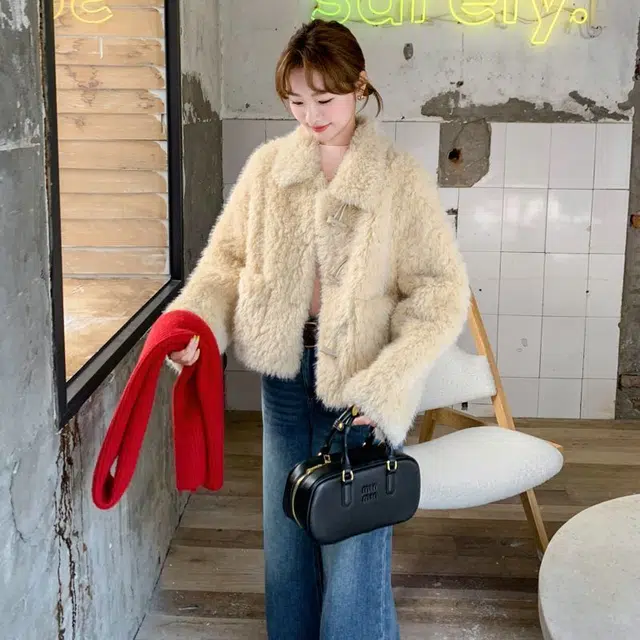 邓大喵 毛毛外套女秋冬小个子高级感超好看千金风皮毛一体短上衣穿搭皮草 女款