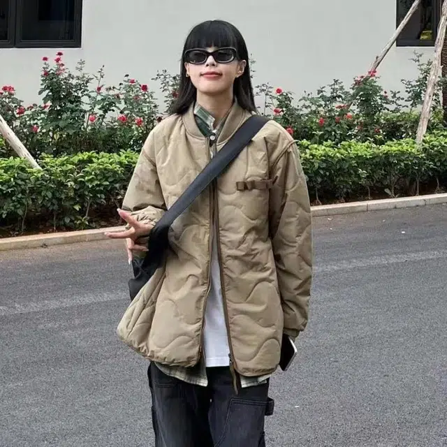 邓大喵 日系美拉德宽松菱格外套女秋冬学生夹棉夹克棒球服棉衣潮棉服 女款