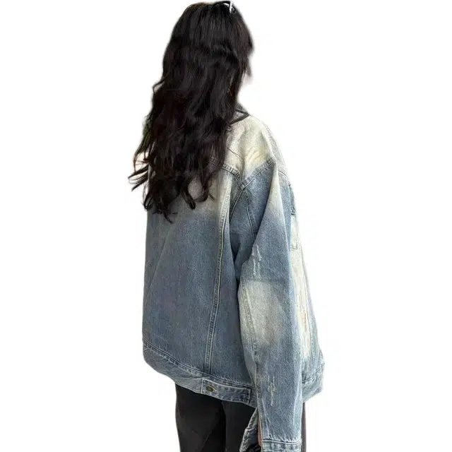 邓大喵 时尚百搭简约舒适牛仔外套 女款
