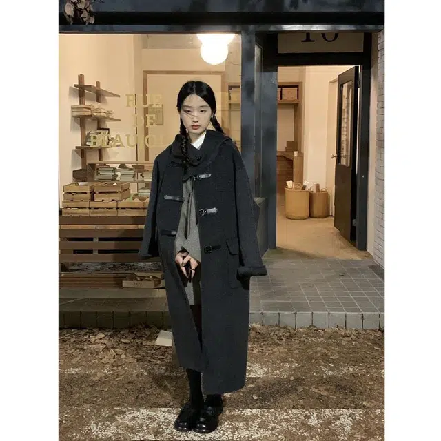 邓大喵 灰色呢子外套女秋冬毛呢高级感超好看百搭小个子中长款穿搭大衣 女款