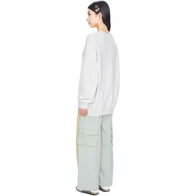 邓大喵 同款美式复古玫瑰印花圆领女秋冬宽松设计感上衣服卫衣 女款