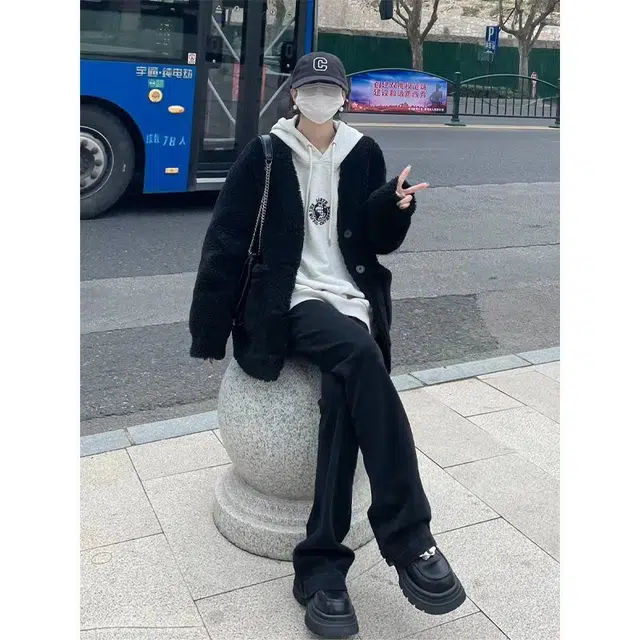 邓大喵 颗粒绒皮毛一体羊羔毛外套女中长款冬季保暖环保大衣皮草 女款