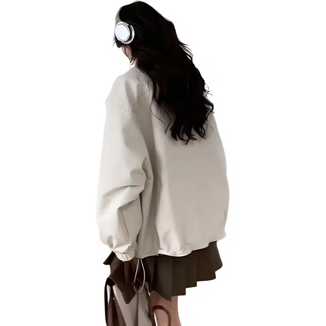 邓大喵 美式复古外套女春秋季重工金属休闲时尚夹克上衣女棒球服 女款