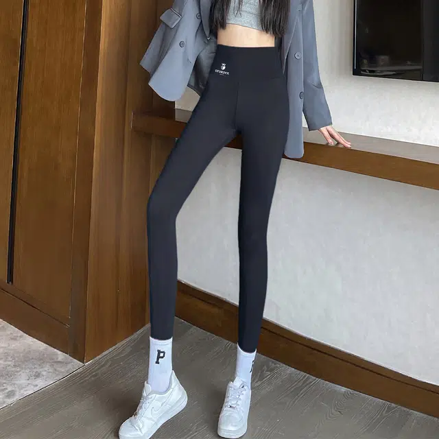 惟熙 高腰修身九分亲肤打底裤 女款 黑色