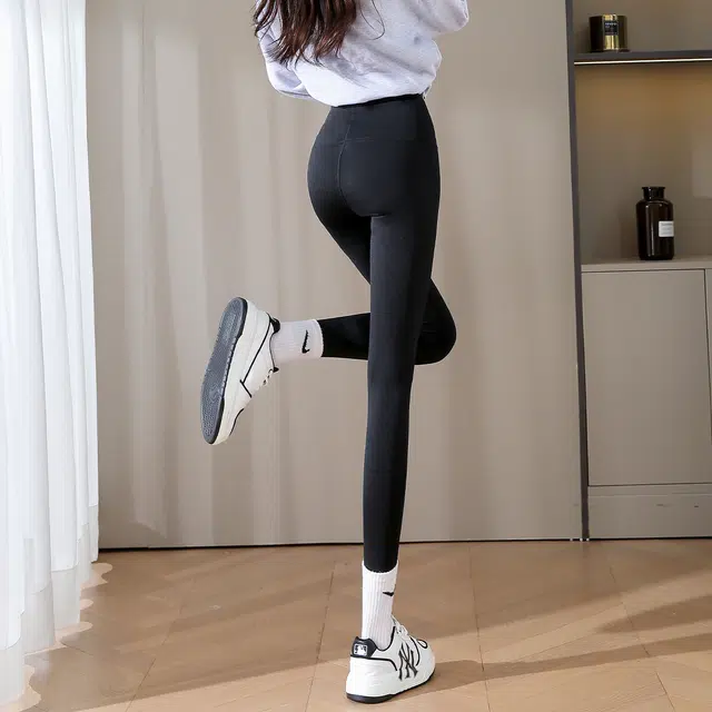 惟熙 高腰修身舒适九分打底裤 女款 黑色