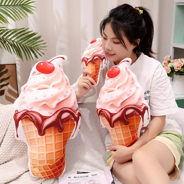豪伟达 冰淇淋 超萌柔软舒适棉花布娃娃 玩偶周边