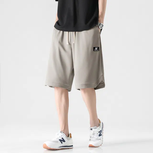 恒源祥 宽松百搭阔腿休闲短裤 男女同款