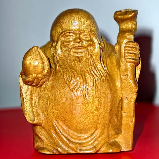 仙作美 （寿仙）金丝小叶桢楠文玩 楠木 木作摆件 男女同款情侣款