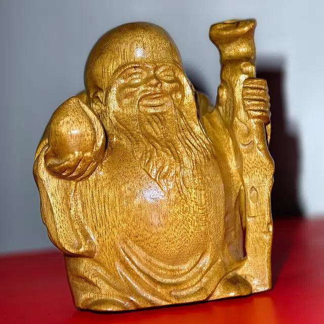 仙作美 （寿仙）金丝小叶桢楠文玩 楠木 木作摆件 男女同款情侣款