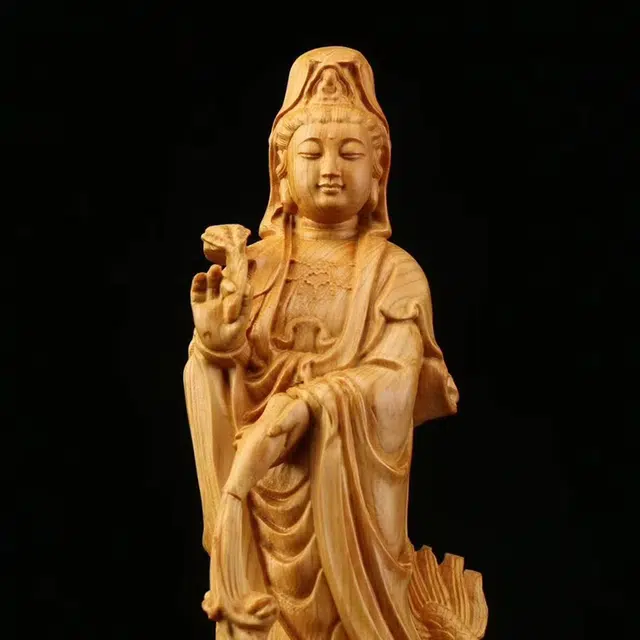 仙作美 【御龙观音】实木雕刻文玩工艺品 崖柏 木作摆件 男女同款情侣款