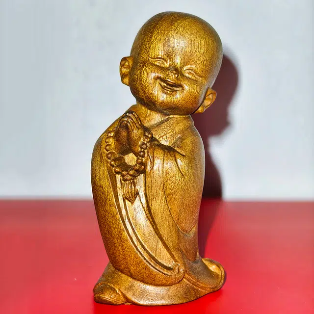 仙作美 整木雕刻件 楠木 摆件 男女同款情侣款