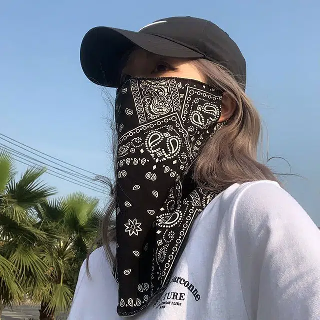 撞青春 挂耳全脸遮阳户外护颈骑行面巾机车 防晒面罩 男女同款情侣款