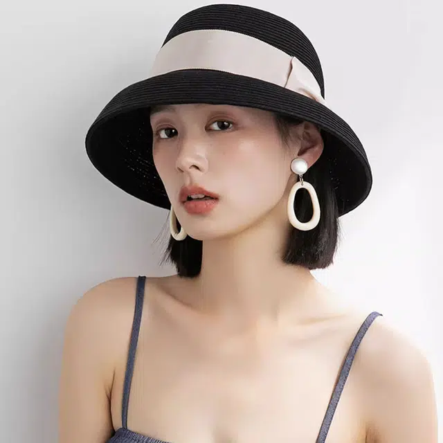 撞青春 蝴蝶结 遮阳防晒海边度假沙滩 草编 礼帽 女款
