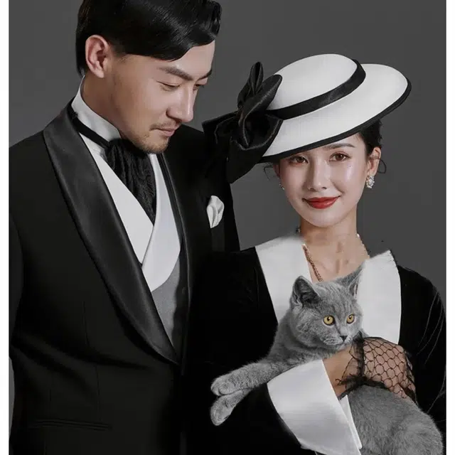 撞青春 白色复古赫本风晚宴英伦夜上海旗袍礼服帽子头饰 缎面 礼帽 女款