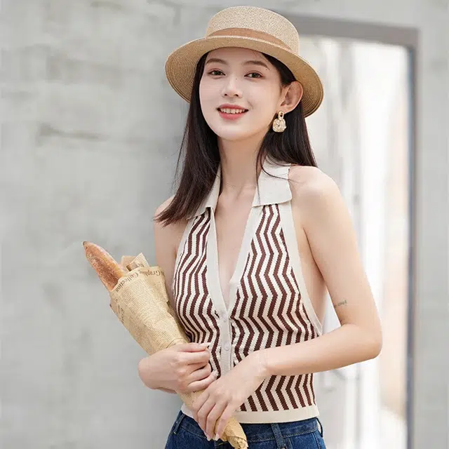 撞青春 拉菲草帽潮夏季防晒遮阳帽沙滩度假平顶太阳帽 草编 礼帽 女款
