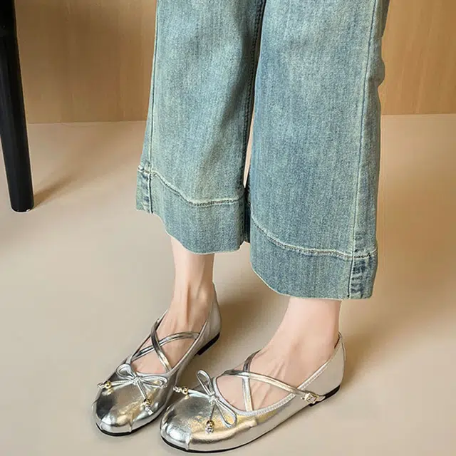 超纤皮 法式复古学院风交叉带软底轻盈玛丽珍鞋适合日常通勤约会上课 休闲单鞋 女