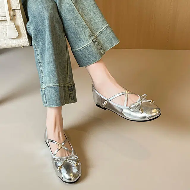 超纤皮 法式复古学院风交叉带软底轻盈玛丽珍鞋适合日常通勤约会上课 休闲单鞋 女