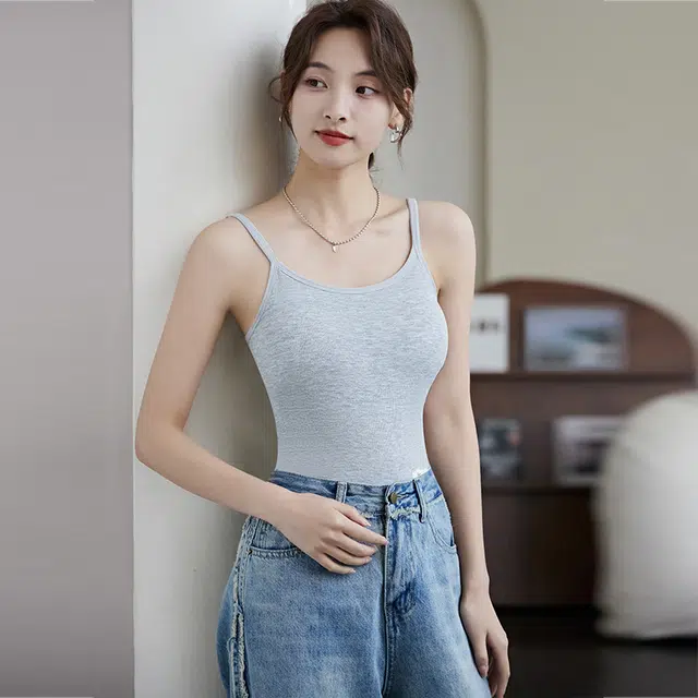 古今 印花舒适柔软百搭时尚美背显瘦亲肤简约休闲透气无袖背心 女款