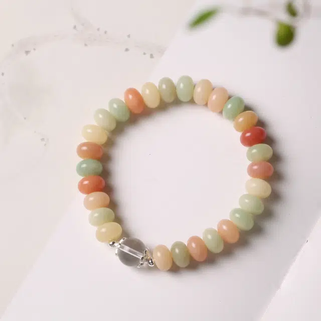 镯瑾 新中式 国风设计彩虹多宝-糖心绮梦 招财桃花白晶转运珠 典雅多宝初春 气质  简约百搭#好运 菩提根 手串 男女同款情侣款