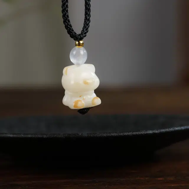 镯瑾 可爱小熊 优雅新中式百搭 国风 暴富 考试顺利 显白 #好运 菩提根 项链 男女同款情侣款