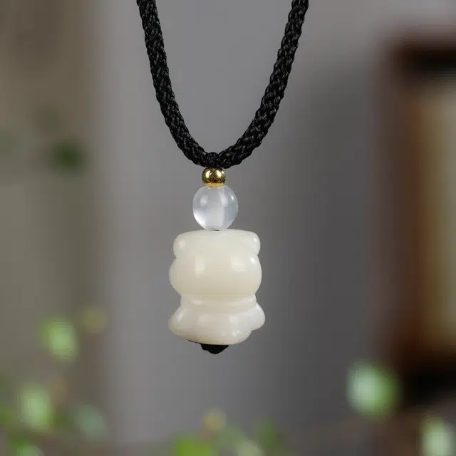 镯瑾 可爱小熊 优雅新中式百搭 国风 暴富 考试顺利 显白 #好运 菩提根 项链 男女同款情侣款