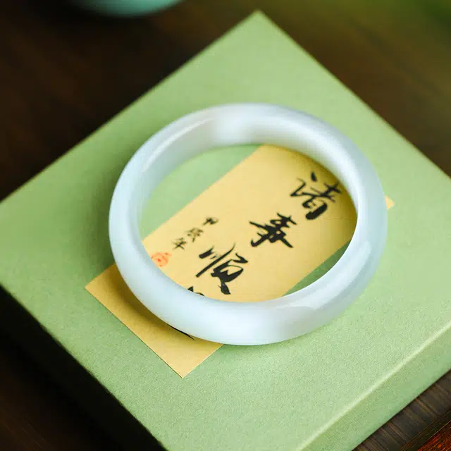 镯瑾 新中式 国潮  复古 汉服 圆条 古风精致素雅气质 琉璃 手镯 女款
