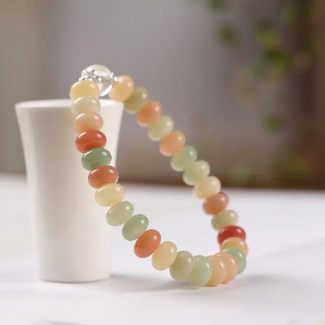 镯瑾 新中式 国风设计彩虹多宝-糖心绮梦 招财桃花白晶转运珠 典雅多宝初春 气质  简约百搭#好运 菩提根 手串 男女同款情侣款