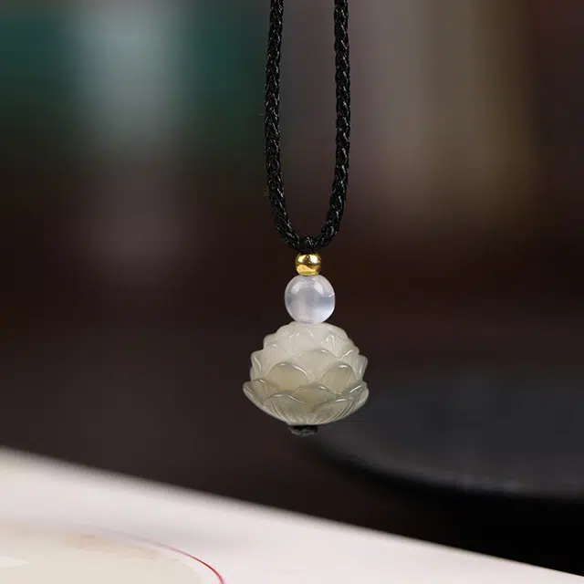 镯瑾 新中式国潮 好运莲莲 福禄双全招财纳福转运上岸平安喜乐精致温婉简约百搭显白#好运 菩提根 项链 男女同款情侣款